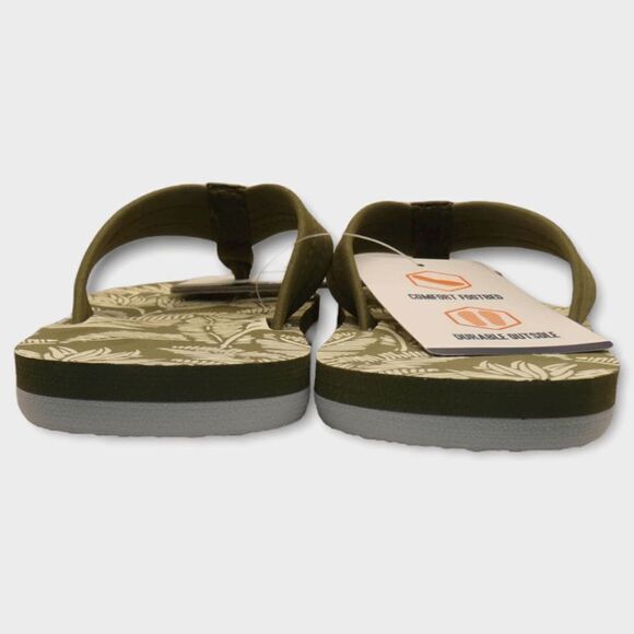 Docker's Premium Kids Palm Print Green Sandals L 2/3 - Picture 3 of 10